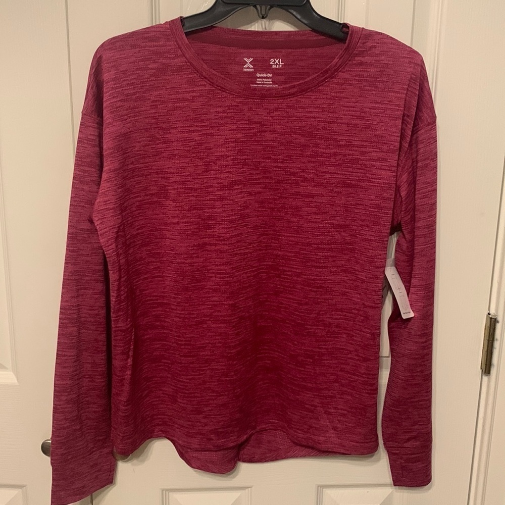 Xersion Big Girls Long Sleeve Activewear Shirt